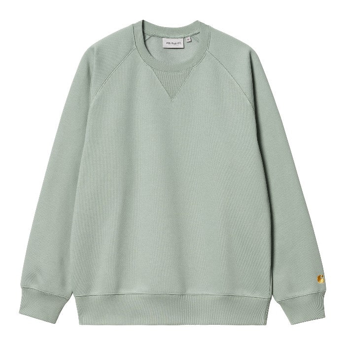 CARHARTT WIP CHASE SWEATER - GLASSY TEAL/GOLD