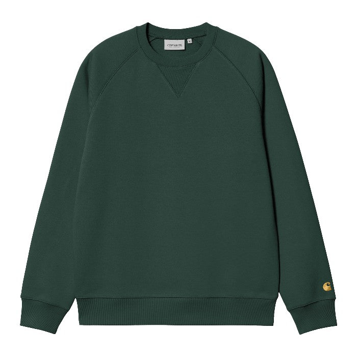 CARHARTT WIP CHASE SWEATER - DISCOVERY GREEN/GOLD